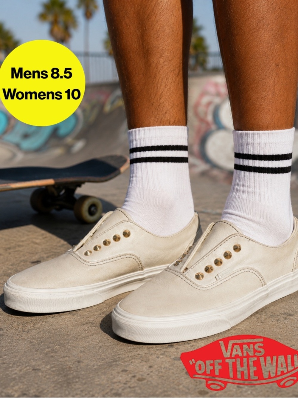 VANS 🌟 Authentic Gore Studs Leather Low Top (Size 8.5 Men’s, Size 10 Women’s)